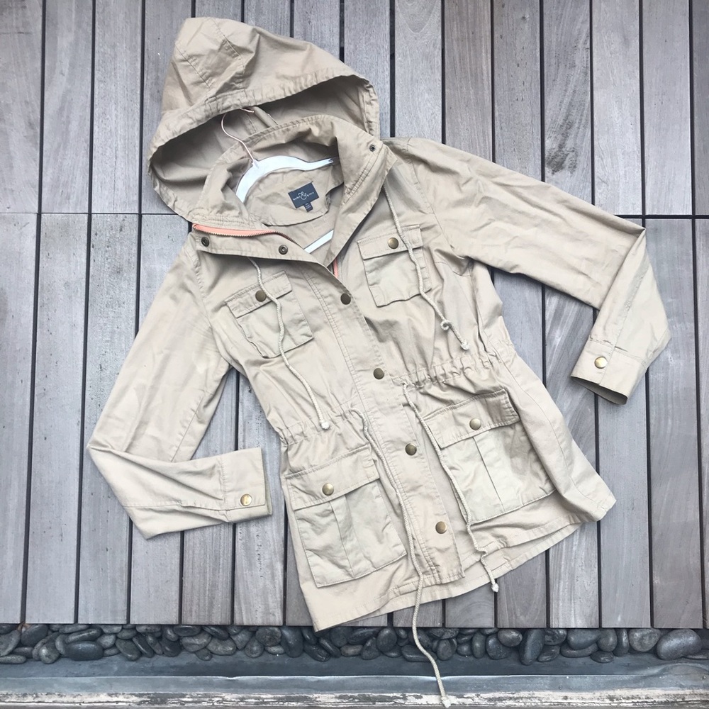 Market & Spruce Front Square Pocket Hooded Jacket